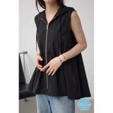 BLK | C/T撥水フード付ジップベスト | AZUL BY MOUSSY