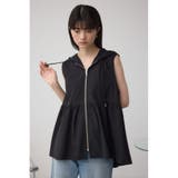 C/T撥水フード付ジップベスト | AZUL BY MOUSSY | 詳細画像2