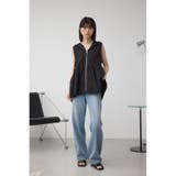 C/T撥水フード付ジップベスト | AZUL BY MOUSSY | 詳細画像3