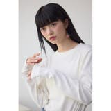 O/WHT1 | シアーネックリブトップス | AZUL BY MOUSSY