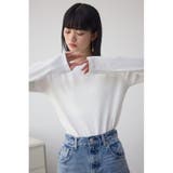 シアーネックリブトップス | AZUL BY MOUSSY | 詳細画像1 