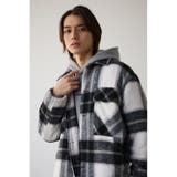 シャギーチェック中綿シャウター | AZUL BY MOUSSY | 詳細画像2