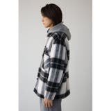 シャギーチェック中綿シャウター | AZUL BY MOUSSY | 詳細画像6