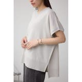 L/GRY1 | Vネックワイドルーズニット | AZUL BY MOUSSY