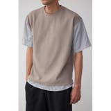 柄BEG5 | シャツスウィッチングプルオーバー | AZUL BY MOUSSY