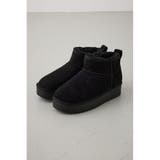 BLK | 厚底ムートンショートブーツ | AZUL BY MOUSSY