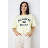 L/YEL1 | カスレプリントTシャツ | AZUL BY MOUSSY