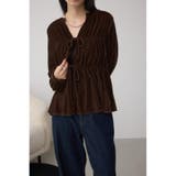 BRN | ベロアリボンブラウス | AZUL BY MOUSSY