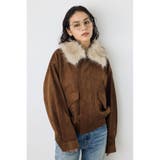 BEG | フェイクレザー/スエード2WAYファー付ブルゾン | AZUL BY MOUSSY