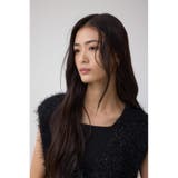 ラメフェザーVネックニットベスト | AZUL BY MOUSSY | 詳細画像11 