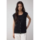 ラメフェザーVネックニットベスト | AZUL BY MOUSSY | 詳細画像12 