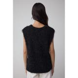 ラメフェザーVネックニットベスト | AZUL BY MOUSSY | 詳細画像16 