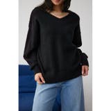 BLK | Vネックアソートカラーニットプルオーバー | AZUL BY MOUSSY