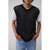 BLK | 透かし編みニットベスト | AZUL BY MOUSSY