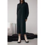 格上げ ポロカラーニットワンピース | AZUL BY MOUSSY | 詳細画像1