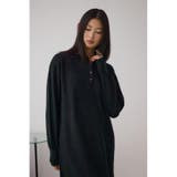 格上げ ポロカラーニットワンピース | AZUL BY MOUSSY | 詳細画像2