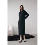 格上げ ポロカラーニットワンピース | AZUL BY MOUSSY | 詳細画像3