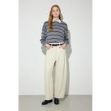 コットンリネンカーブワイドパンツ | AZUL BY MOUSSY | 詳細画像2 