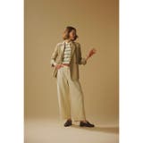 コットンリネンカーブワイドパンツ | AZUL BY MOUSSY | 詳細画像4 