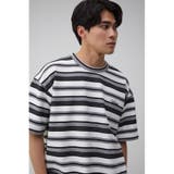 リップルジャガードボーダービッグTEE | AZUL BY MOUSSY | 詳細画像1
