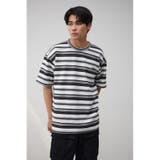 リップルジャガードボーダービッグTEE | AZUL BY MOUSSY | 詳細画像2