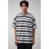 リップルジャガードボーダービッグTEE | AZUL BY MOUSSY | 詳細画像4