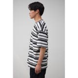 リップルジャガードボーダービッグTEE | AZUL BY MOUSSY | 詳細画像5