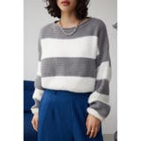 L/GRY1 | シャギーボーダープルオーバー | AZUL BY MOUSSY