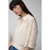 ハーフスリーブクロップドレースシャツ | AZUL BY MOUSSY | 詳細画像1