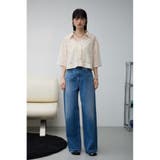 ハーフスリーブクロップドレースシャツ | AZUL BY MOUSSY | 詳細画像3