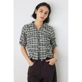 柄BLK5 | チェックシャーリング半袖シャツ | AZUL BY MOUSSY