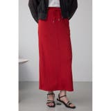 RED | ドライタッチリブナロースカート | AZUL BY MOUSSY
