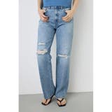 L/BLU1 | AZUL DENIM ダメージストレートデニム | AZUL BY MOUSSY