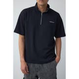 BLK | ワッフルハーフジッププルオーバー | AZUL BY MOUSSY