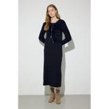 Wジップシャギーカーデセットニットワンピース | AZUL BY MOUSSY | 詳細画像2 