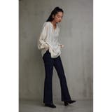 スキッパーギャザーブラウス | AZUL BY MOUSSY | 詳細画像3