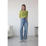 ドレープデザイン5分袖リブニット | AZUL BY MOUSSY | 詳細画像23
