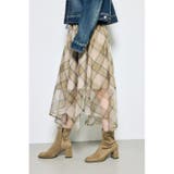 シアーチェックハンカチーフヘムスカート | AZUL BY MOUSSY | 詳細画像10 