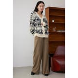 柄シャギーニットカーディガン | AZUL BY MOUSSY | 詳細画像3 