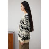 柄シャギーニットカーディガン | AZUL BY MOUSSY | 詳細画像5 