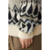 柄シャギーニットカーディガン | AZUL BY MOUSSY | 詳細画像9 