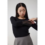 袖シアーフレアニットトップス | AZUL BY MOUSSY | 詳細画像12
