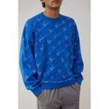 柄BLU5 | 総柄長袖ニットプルオーバー | AZUL BY MOUSSY