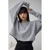 L/T.GRY1 | ショートケーブルニットトップス | AZUL BY MOUSSY