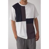 柄WHT5 | パネルスウィッチングTシャツ | AZUL BY MOUSSY