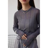 シアーランダムリブニットトップス | AZUL BY MOUSSY | 詳細画像22