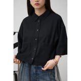 BLK | ワイドスリーブ五分袖ツイルシャツ | AZUL BY MOUSSY