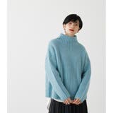SAX | WIDE RIB H／N VOLUME KNIT TOPS | AZUL BY MOUSSY