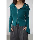 D/GRN3 | ジップアンサンブルニット | AZUL BY MOUSSY