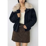 フェイクレザー/スエード2WAYファー付ブルゾン | AZUL BY MOUSSY | 詳細画像24